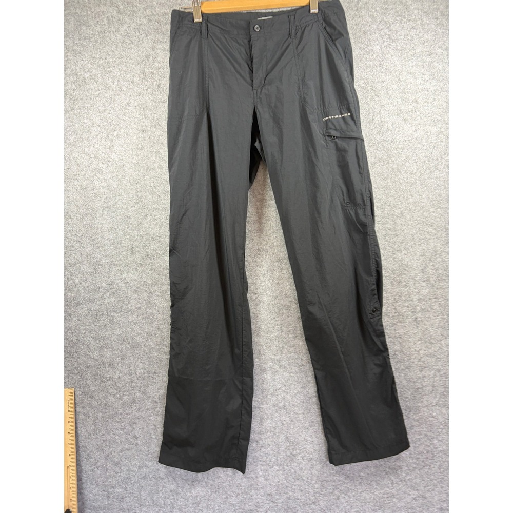 Columbia PFG‎ Omni-Shade Mens Hiking Pants Black Cargo Fishing Trousers 32x31.5